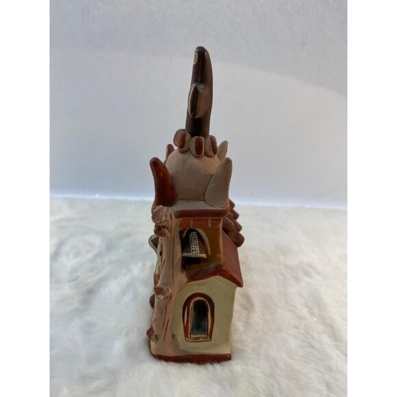 Vintage Peruvian Pottery Folk Art Church and Congregation Clay Terra Cotta - Picture 5 of 6